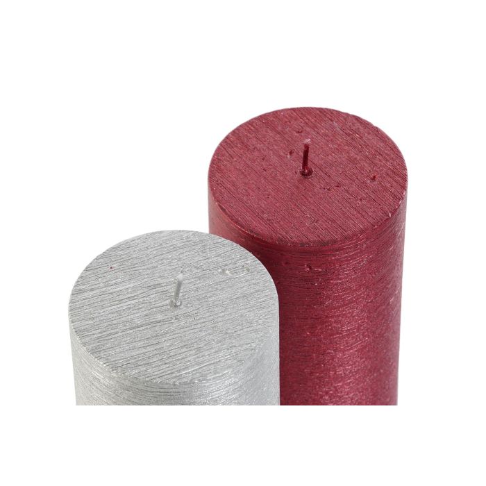 DKD Home Decor Vela Navidad Tradicional Rojo Plateado Cera 7x14x7 cm Pack 12 Unidades Duración 75h 2 DKD Home Decor Vela Navidad Tradicional Rojo Plateado Cera 7x14x7 cm Pack 12 Unidades Duración 75h 2
