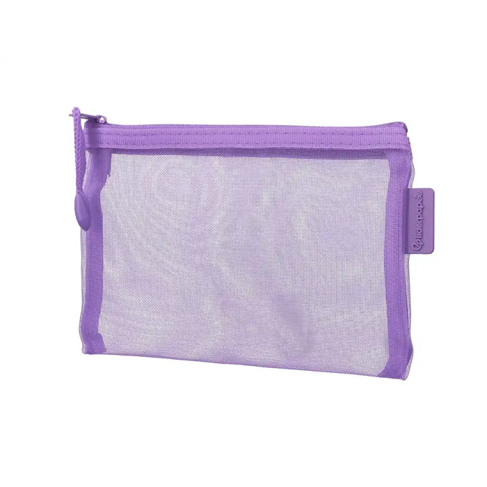 Liderpapel Bolsa Zipper Bag Multiusos Transpirable Poliester Din A6 Morado Pastel 2
