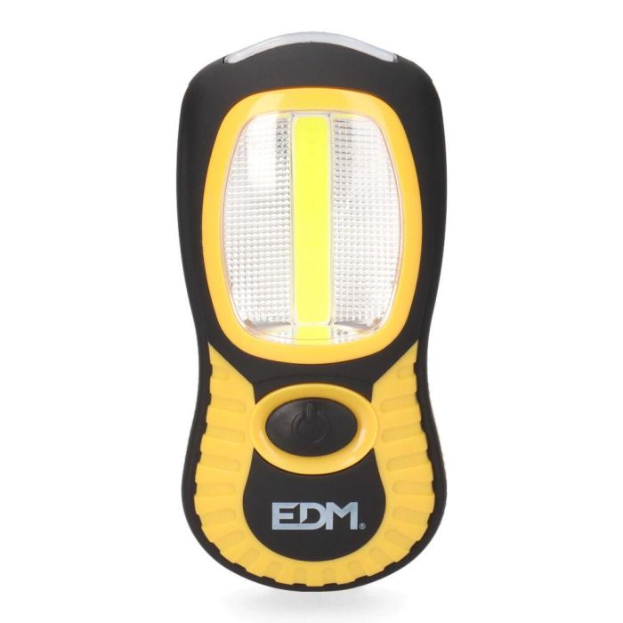 Edm Linterna LED XL Doble Función con Gancho e Imán, 230lm, Luz Frontal y Lateral, 3xAAA Incluidas 1