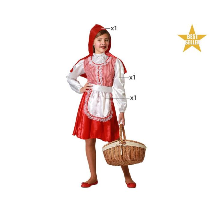 Disfraz Caperucita Roja Niña Infantil 5-6 Años - Fantasía, Mujer, Camisa/Capa con capucha/Delantal/Falda 0 Disfraz Caperucita Roja Niña Infantil 5-6 Años - Fantasía, Mujer, Camisa/Capa con capucha/Delantal/Falda 0