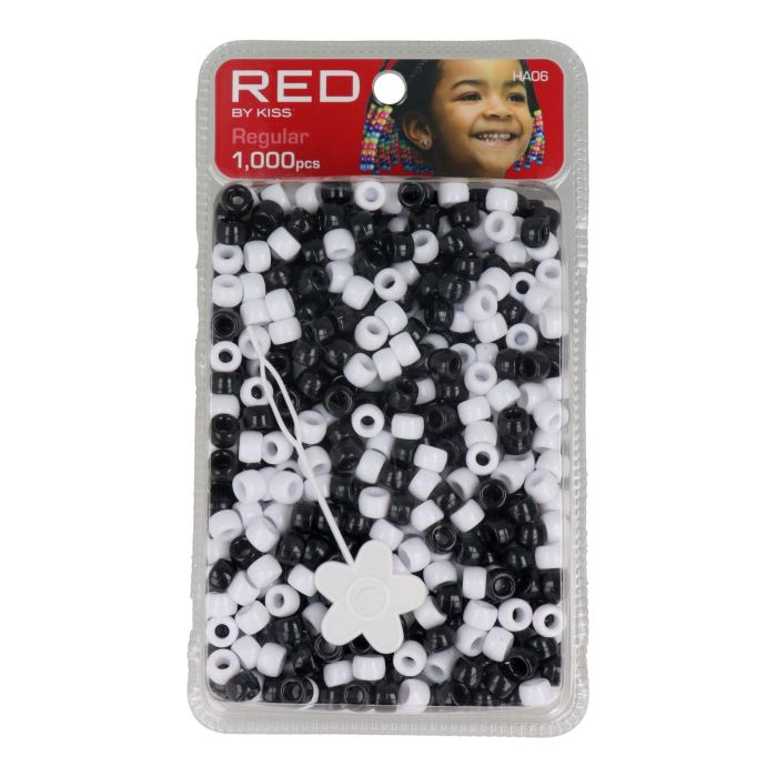 Red Kiss Regular Hair Beads 1000 Pcs (B&W)