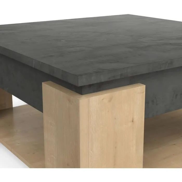 Demeyere DEM3397702473209 Mesa de centro cuadrada AUSTIN Roble Hamilton Sidewalk L 80 x P 80 x H 37,2 cm 4
