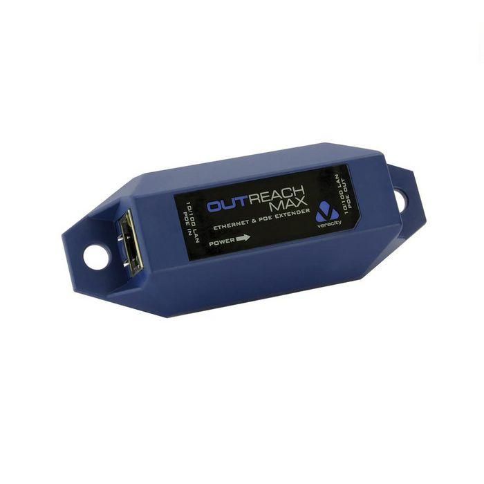 Veracity Outreach Max LAN and POE extender, up to 800m, Blue Veracity Outreach Max LAN and POE extender, up to 800m, Blue
