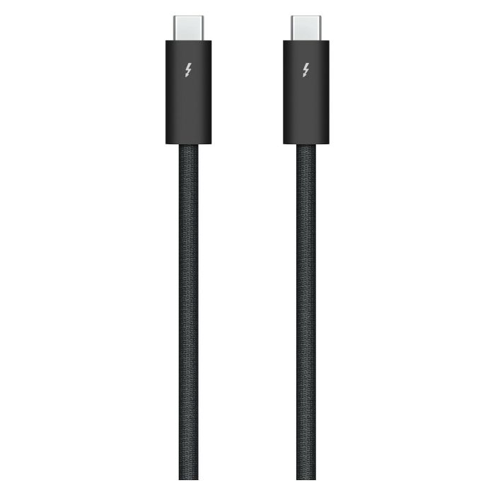 Apple Thunderbolt 4 Pro Cable 1.8 m - Cable Activo USB-C a USB-C Negro de 40 Gbps, 100W PD, Diseño Trenzado para MacBook, Transferencia de Datos y Carga