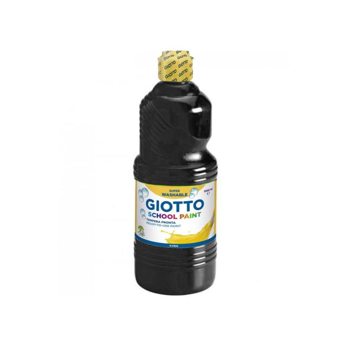 Giotto Témpera Escolar Lavable Negro Botella 1000 mL 1