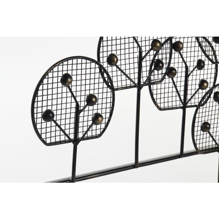 DKD Home Decor Decoración de Pared Metálica Estilo Loft Diseño Edificio Color Negro. Medidas: Ancho 105 x Alto 56 x Profundidad 6 cm 1