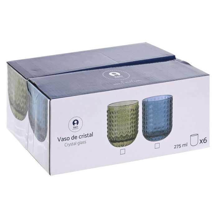 Vaso Basicos DKD Home Decor Verde 7.5 x 9.5 x 7.5 cm Set de 6 1