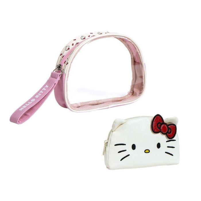 Neceser de Viaje Hello Kitty Rosa 100 % Poliuretano 1 Neceser de Viaje Hello Kitty Rosa 100 % Poliuretano 1