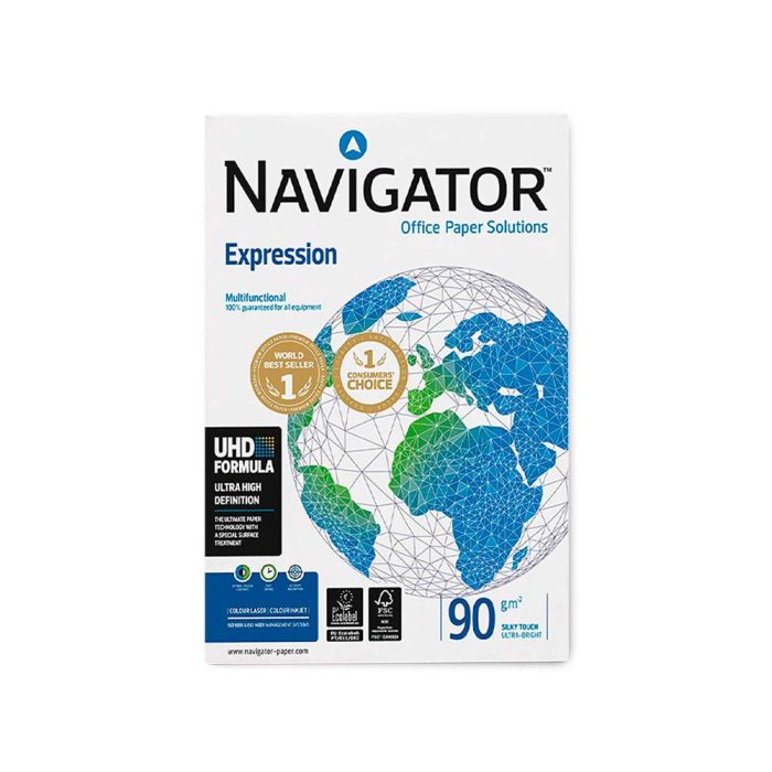 Papel Fotocopiadora Navigator Din A3 90 gramos Papel Multiuso Ink-Jet Y Laser Paquete De 500 Hojas 1