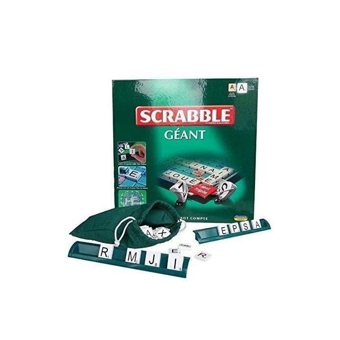 Mégableu Scrabble Gigante XXL - Juego de Mesa con Tablero Grande, Letras y Caballetes para Familias +10 Años 1 Mégableu Scrabble Gigante XXL - Juego de Mesa con Tablero Grande, Letras y Caballetes para Familias +10 Años 1