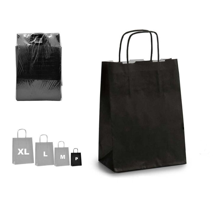 Bolsa de Papel Negro Mini Pincello 18x30 cm (150 Unidades) Bolsa de Papel Negro Mini Pincello 18x30 cm (150 Unidades)