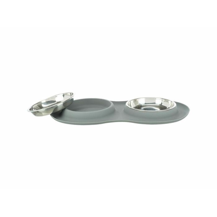 Comedero para Perro Trixie Gris Acero Inoxidable Ø 16 cm Doble 2 × 0,3 L 47 × 3 × 26 CM 6 Comedero para Perro Trixie Gris Acero Inoxidable Ø 16 cm Doble 2 × 0,3 L 47 × 3 × 26 CM 6