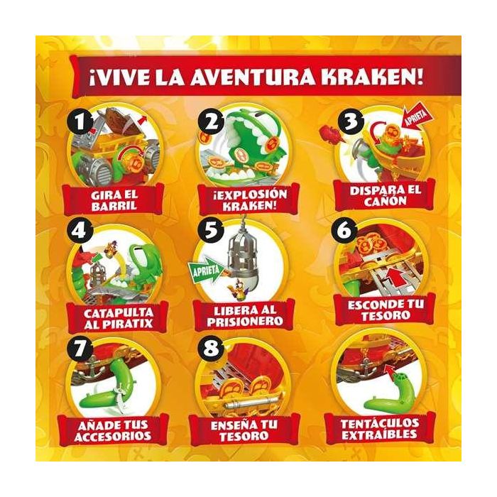 Magic Box Barco Pirata Kraken PPXSP112IN20 con Cañón, Catapulta y Prisión para 10 Figuras Piratix 5