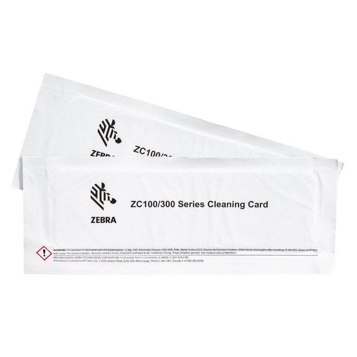 Zebra Tarjeta de Limpieza para Impresoras ZC100 / 300 / 350 - Pack de 2 para Mantenimiento de Calidad de Impresión
