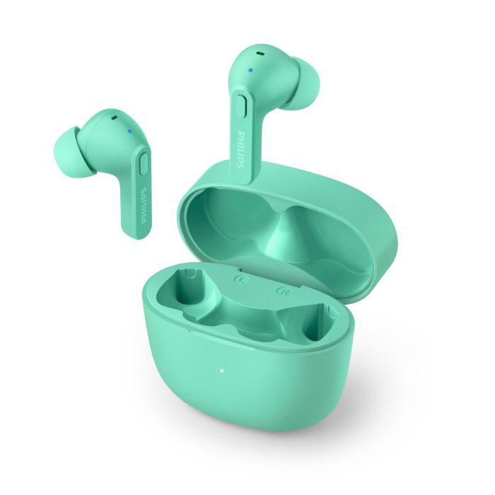 Philips Tat2206 Auriculares Bluetooth Inalámbricos, Resistente al Agua IPX4, 18h Batería, Carga Rápida, Almohadillas de Silicona, Verde 3 Philips Tat2206 Auriculares Bluetooth Inalámbricos, Resistente al Agua IPX4, 18h Batería, Carga Rápida, Almohadillas de Silicona, Verde 3