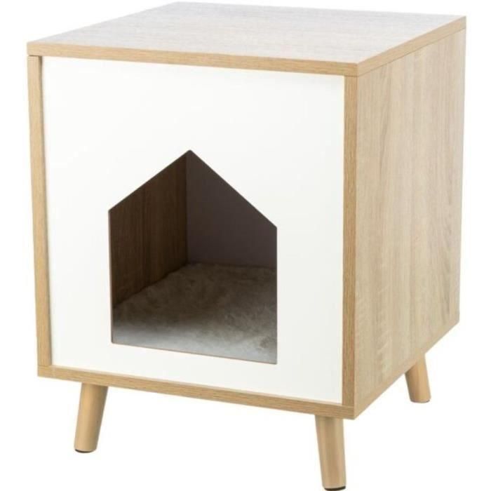 Refugio - TRIXIE - Isa - Aspecto madera - 40 x 50 x 40 cm - Marrón claro / Blanco Refugio - TRIXIE - Isa - Aspecto madera - 40 x 50 x 40 cm - Marrón claro / Blanco