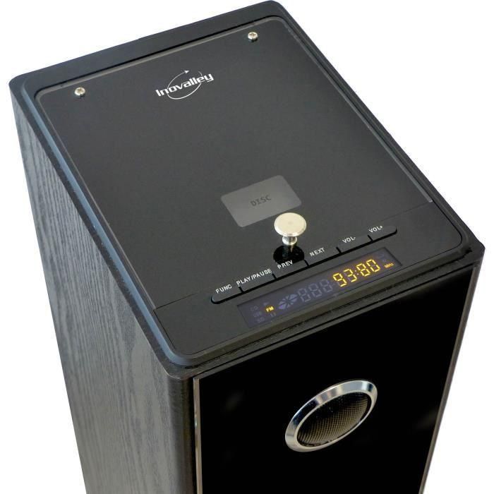 Torre de sonido Bluetooth INOVALLEY HP33-CD - Reproductor de CD - Negro 1 Torre de sonido Bluetooth INOVALLEY HP33-CD - Reproductor de CD - Negro 1