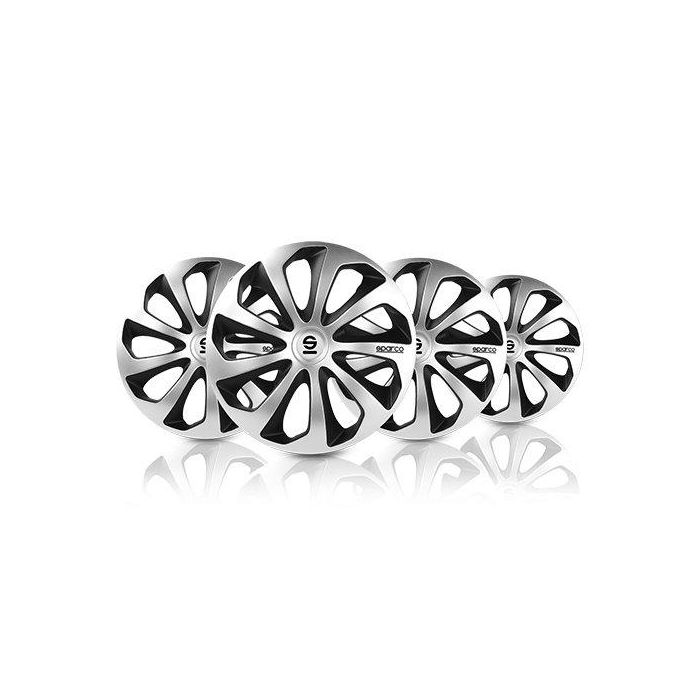 Sparco Tapacubos Sicilia Bicolor 14" Plata-Negro SPC1473SVBK 4 Unidades 5 Sparco Tapacubos Sicilia Bicolor 14" Plata-Negro SPC1473SVBK 4 Unidades 5