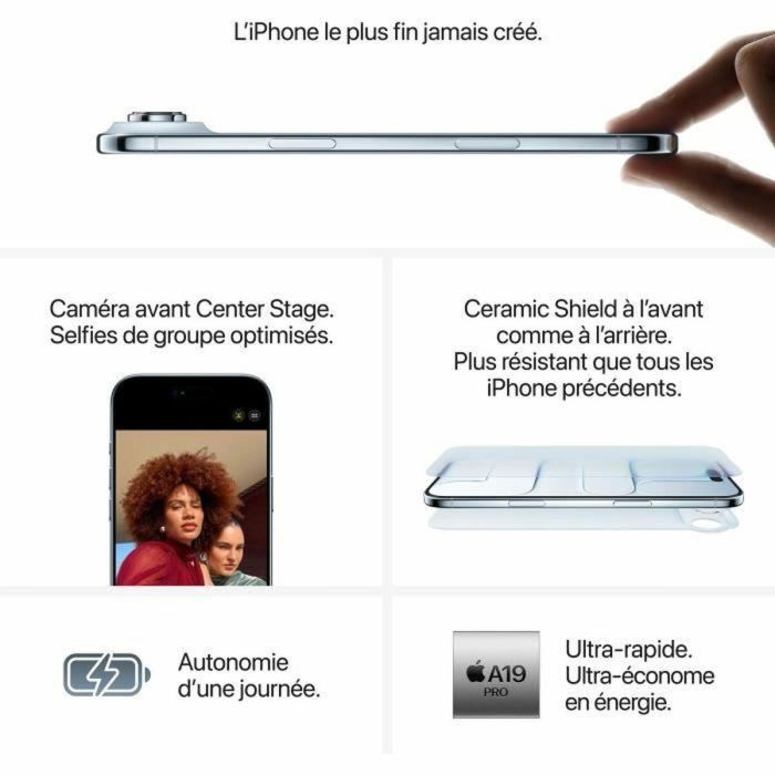 Smartphone Apple iPhone Air 6,5" A19 Pro 256 GB Azul 1