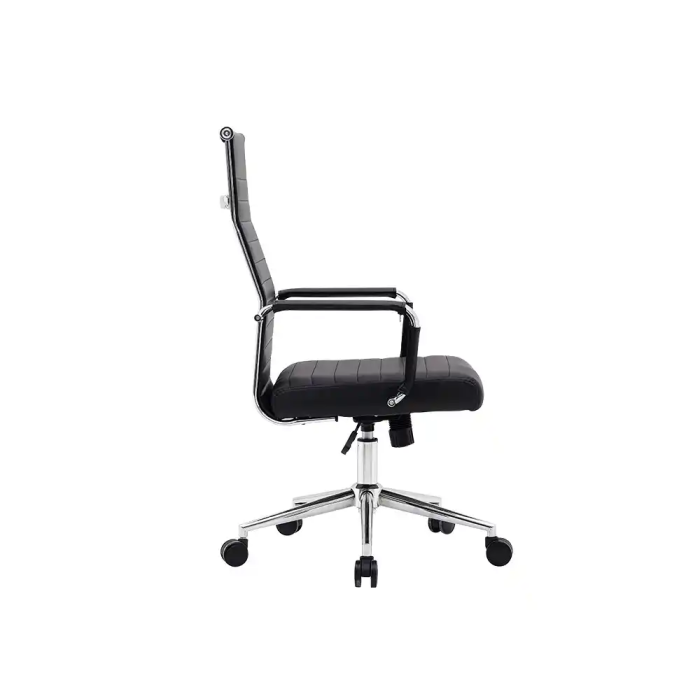Q-connect Silla de Dirección Bosa Simil Piel Premium, Negro, Altura Máx. 1130mm, Ancho 550mm, Profundidad 630mm 3