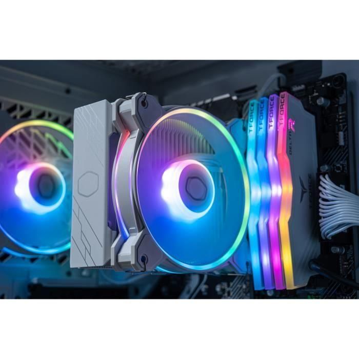 Cooler Master COO4719512134092 Hyper 212 Halo White ARGB Enfriador de CPU con Ventilador 120mm Iluminación ARGB 180W TDP 4 Cooler Master COO4719512134092 Hyper 212 Halo White ARGB Enfriador de CPU con Ventilador 120mm Iluminación ARGB 180W TDP 4