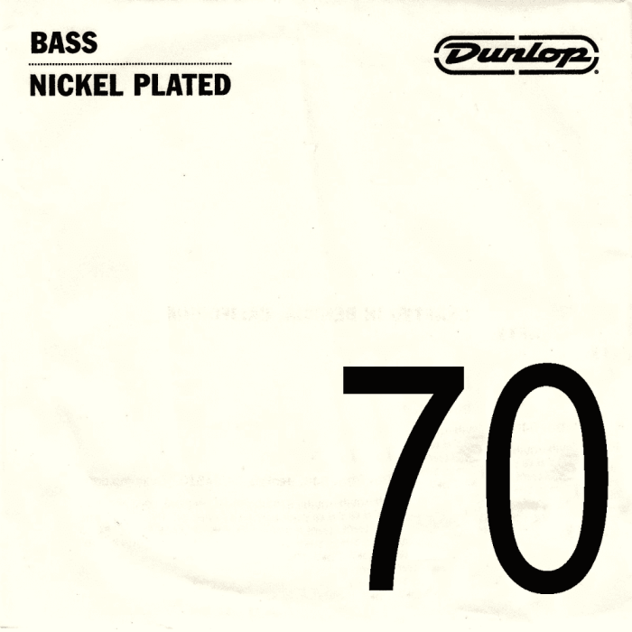 Cuerda Bajo Dunlop Nickel Entorchado .070 0 Cuerda Bajo Dunlop Nickel Entorchado .070 0