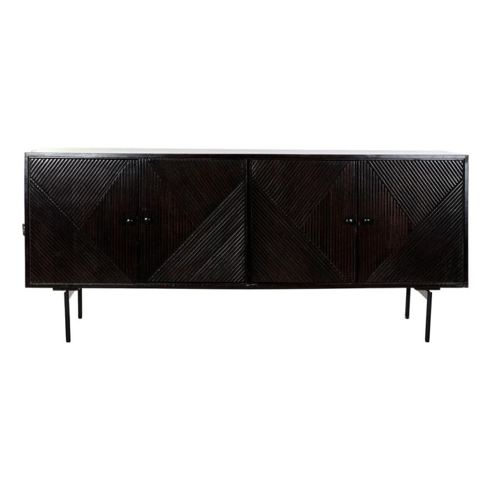 Buffet Moderno DKD Home Decor Marron Oscuro Negro 45 x 77.5 x 177 cm 1