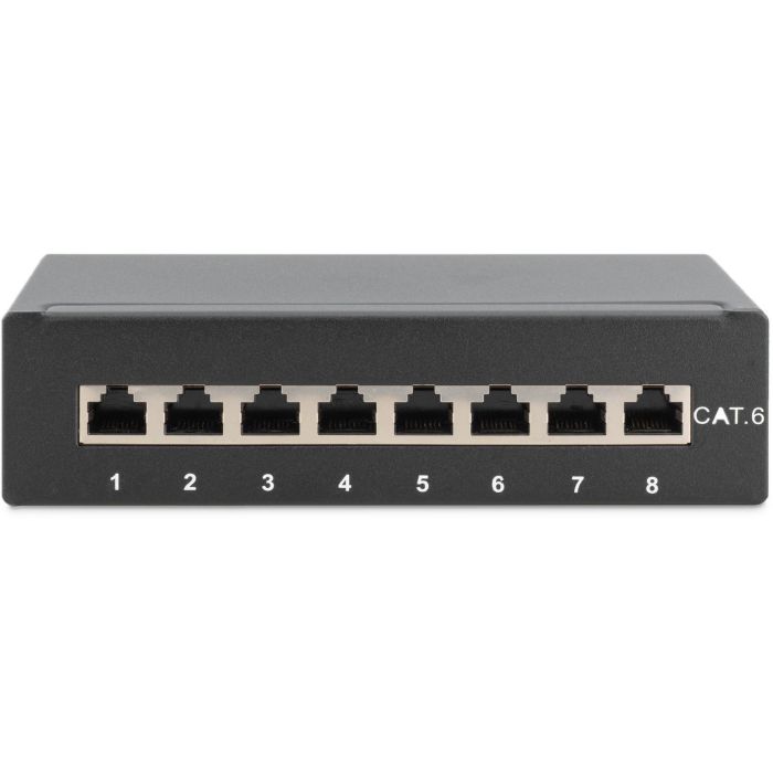 DIGITUS Patchpanel 1HE 8-Port Cat6 geschirmt schwarz 4