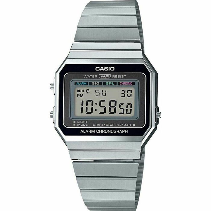 Reloj Unisex Casio VINTAGE Negro Plateado (Ø 36 mm) (Ø 35,5 mm) (Ø 35 mm)