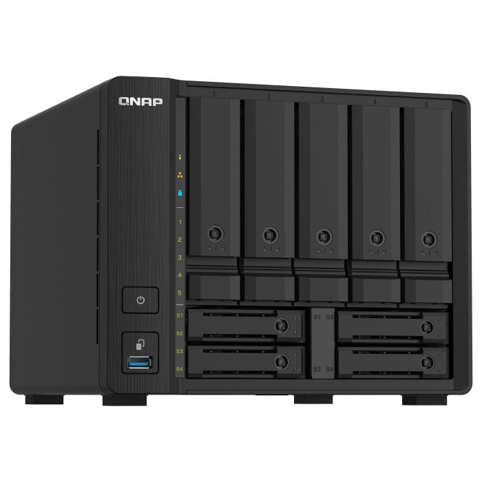 QNAP TS-932PX-4G 9-Bay NAS AL324 4GB DDR4 5x8,89cm 3,5Zoll 4x6,35cm 2,5Zoll drive slots 2x10GbE SFP+ LAN 2x2.5GbE LAN