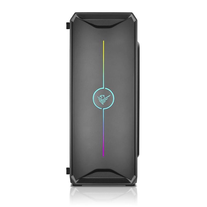 Phoenix technologies Caja Gaming Factor Zmir ATX con Iluminación LED RGB y 3 Ventiladores, Torre para PC Gaming Minimalista con Panel Lateral Transparente 1