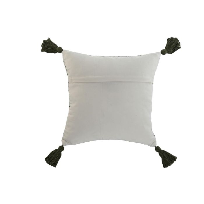 Cojin Boho DKD Home Decor Verde Blanco 45 x 45 cm (2 Unidades) 2 Cojin Boho DKD Home Decor Verde Blanco 45 x 45 cm (2 Unidades) 2