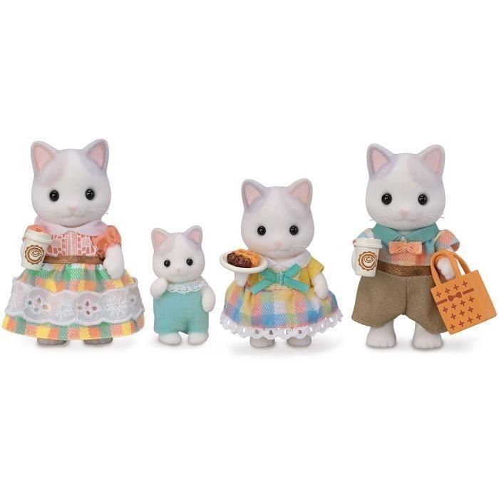 Sylvanian Families 5738 Familia Gato Latte: Set 4 Figuras Daniela y Matteo con Accesorios, Juguete Niños +3 Años 2