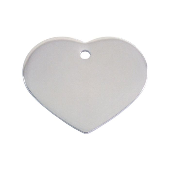 Placa identificativa para collar Imarc Heart Plateado