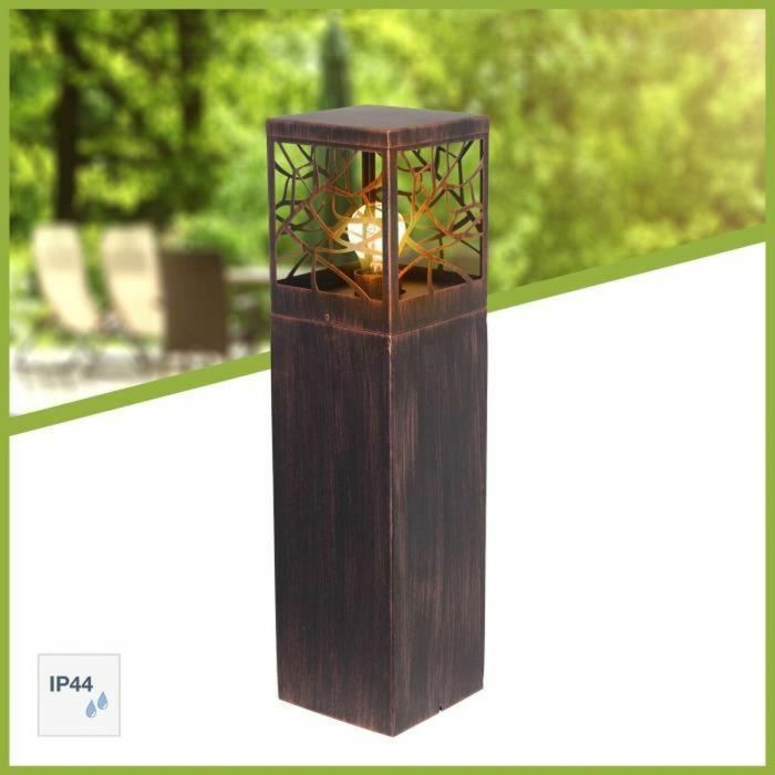 BRILLIANT - WHITNEY Bolardo de exterior - color óxido - metal/plástico E27 1x52W 1 BRILLIANT - WHITNEY Bolardo de exterior - color óxido - metal/plástico E27 1x52W 1