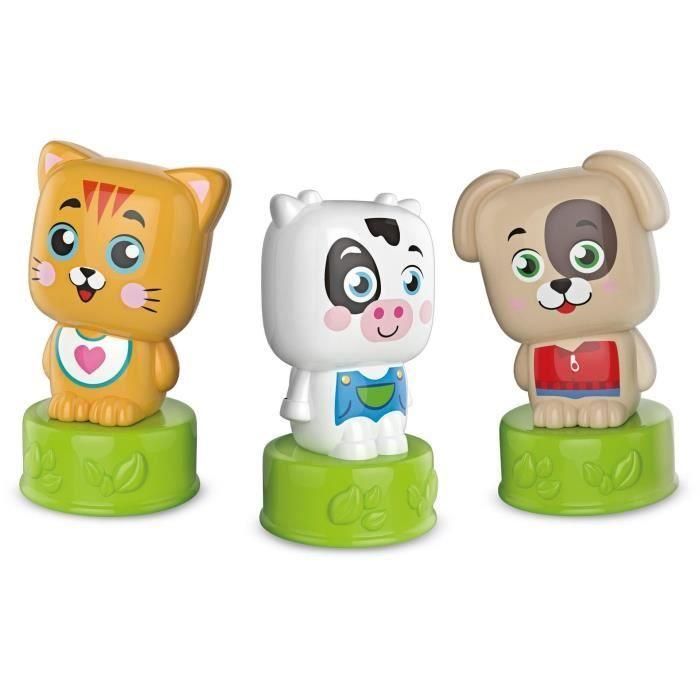 Clementoni - Cubos y animales Soft Clemmy - 6 Cubos + 3 caracteres + Libro 1