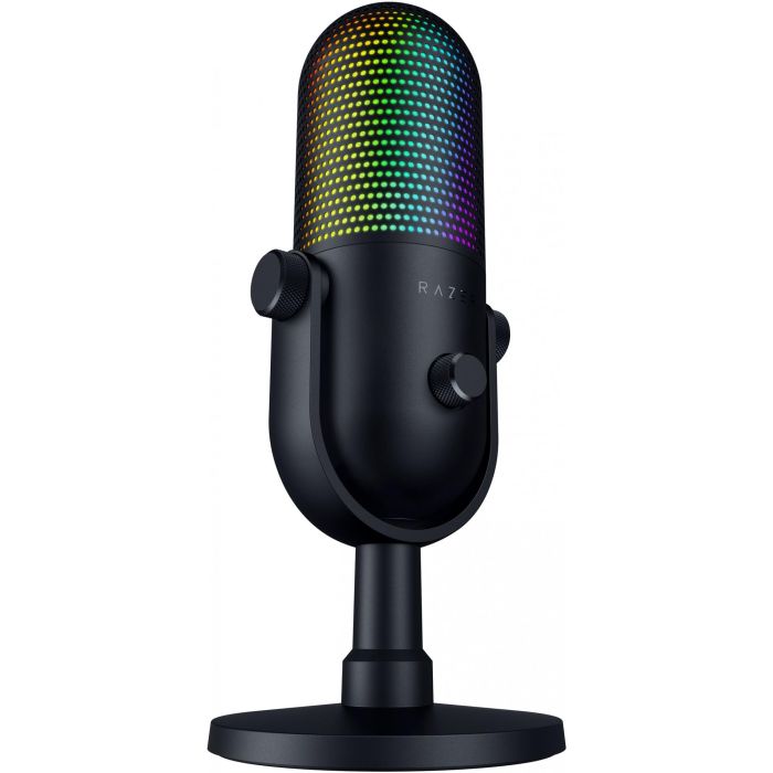 Razer Seiren V3 Chroma Micrófono para tableta, Supercardioide, USB-C, Negro, Plug and Play, con retroiluminación LED 3