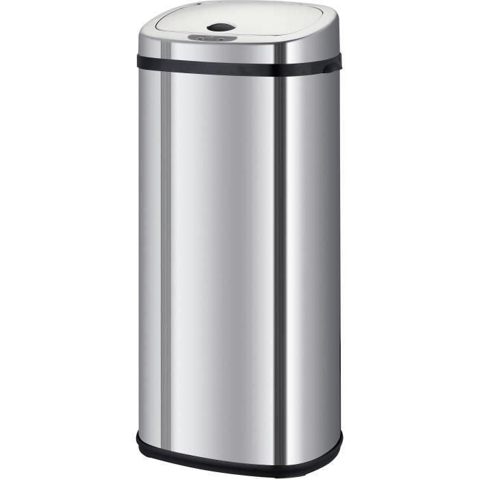 Papelera de cocina automática - LARGO - KITCHEN MOVE - 42 L - Acero inoxidable con flejes Papelera de cocina automática - LARGO - KITCHEN MOVE - 42 L - Acero inoxidable con flejes