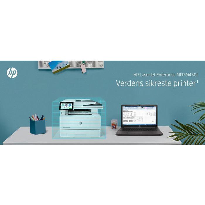 HP LaserJet Enterprise M430f - Impresora Multifunción Láser Monocromo, 40 ppm, Fax, Escaneo/Copia Dúplex Automático, Pantalla Táctil 4.3", Ethernet