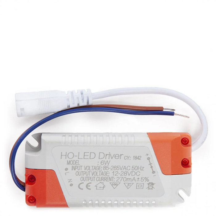 Driver LED No Dimable 0.95 F.P. 50.000H, Downlights LED 6W 1