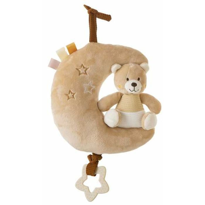 Creaciones Llopis Caja de Música para Bebés y Niños (3+ Años), Diseño de Oso Luna, Color Beige, 25cm, Juguete Musical Decorativo