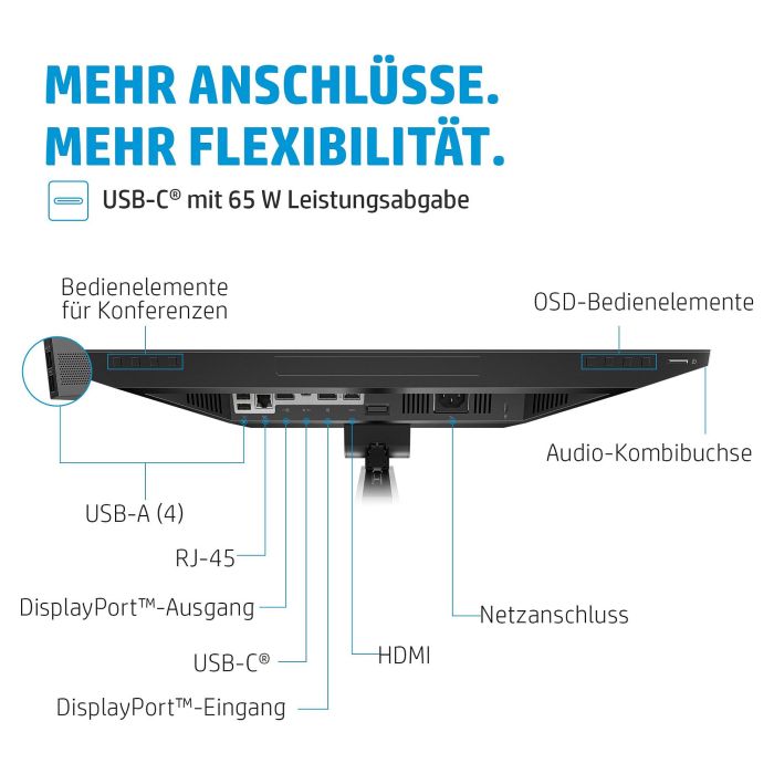 HP E24m G4 Monitor de 23.8 Pulgadas, Full HD 1920x1080, 5ms, USB-C, Altavoces Integrados, Negro 10