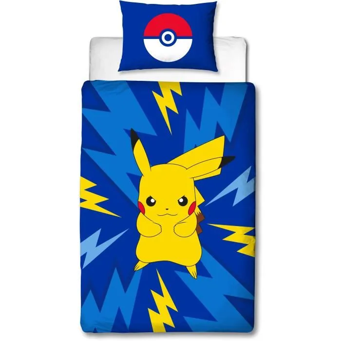 Pokemon Juego de Cama Reversible Pikachu IV Microfibra Funda Nórdica 140x200 cm + Funda Almohada 63x63 cm 3