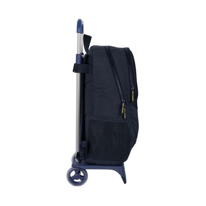 Mochila Escolar con Ruedas Real Madrid C.F. Azul marino 32 x 44 x 16 cm 1