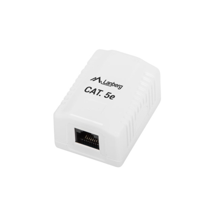 LANBERG OU5-0001-W Caja de Tomacorriente RJ-45 Blanco