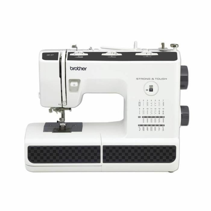Brother HF27 Máquina de coser, 27 puntos, ojal automático, enhebrado aguja, iluminación LED, brazo libre, Blanco 0 Brother HF27 Máquina de coser, 27 puntos, ojal automático, enhebrado aguja, iluminación LED, brazo libre, Blanco 0