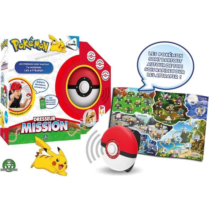 Giochi Preziosi GIO8056379198024 Pokémon Trainer Mission Juego de Mesa para 4 Jugadores, A partir de 5 años