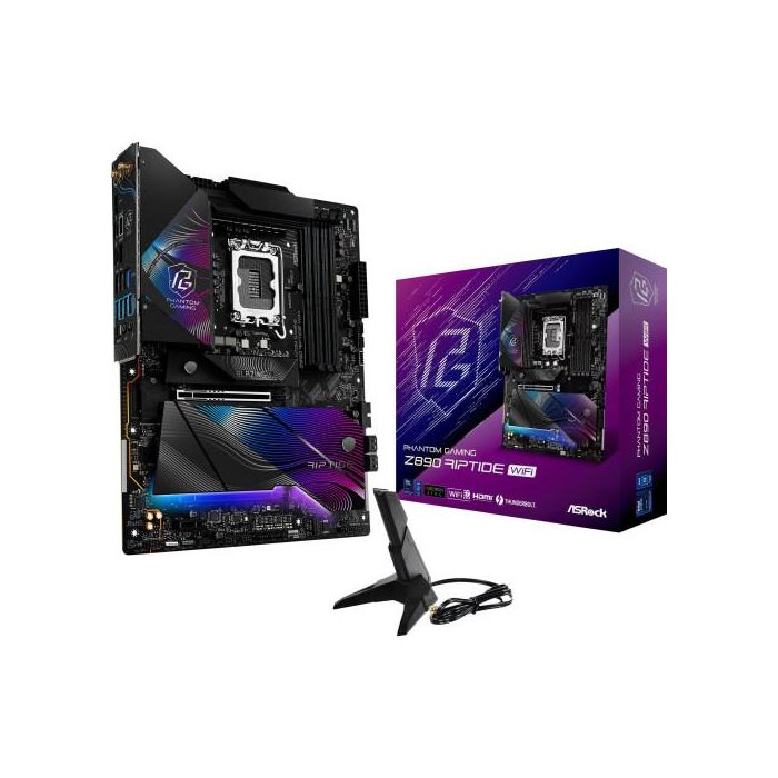 ASRock Z890 Riptide WiFi (1851) (D) Placa Base Intel Core Ultra LGA 1851 DDR5 PCIe 5.0 WiFi 7 2.5G Ethernet ATX 0 ASRock Z890 Riptide WiFi (1851) (D) Placa Base Intel Core Ultra LGA 1851 DDR5 PCIe 5.0 WiFi 7 2.5G Ethernet ATX 0