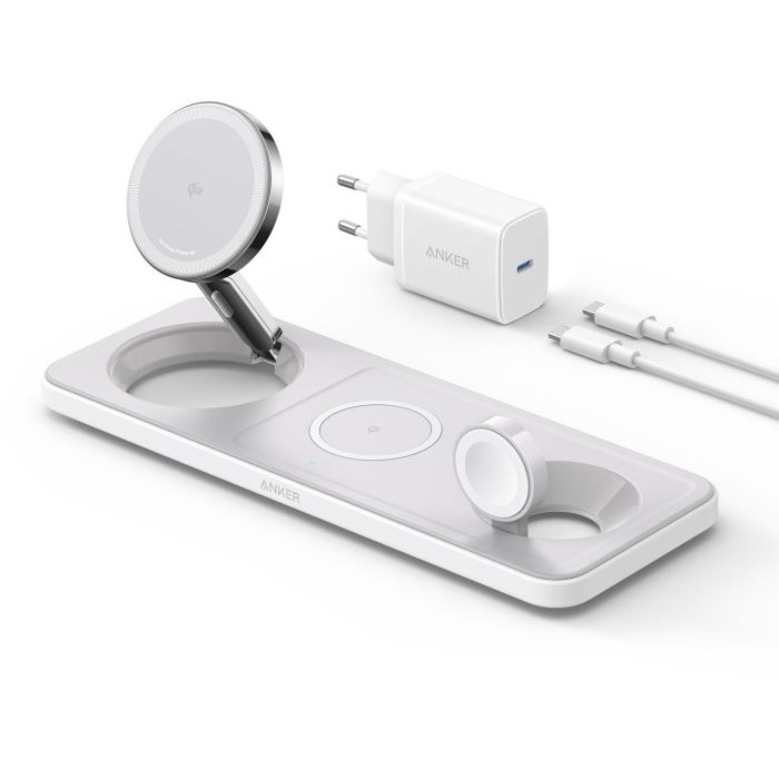 Anker MagGo Cargador Magnético Inalámbrico 15W con PowerIQ para iPhone Blanco - Compatible con MagSafe