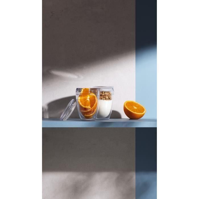 Juego de 2 vasos BODUM - Pavina To Go - Plástico de doble pared - Tapa hermética - 30 cl - Transparente 3 Juego de 2 vasos BODUM - Pavina To Go - Plástico de doble pared - Tapa hermética - 30 cl - Transparente 3